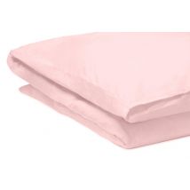 Light Baby Pink Easy Care Duvet Cover Polycotton - Super King