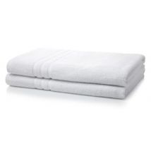 Pack of 4 White Egyptian Double Yarn Cotton Large Bath Sheet 600 GSM 90x150cm