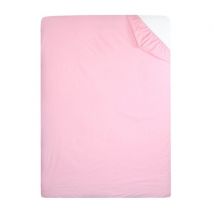 Pack of 10 Pink Flame Retardant Fitted Sheets 68 Pick Polycotton BS 7175 - Single