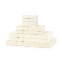 9 Piece 500GSM Towel Bale - 4 Face Cloths, 2 Hand Towels, 2 Bath Towels, 1 Bath Sheet