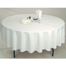 Hotel Quality Easy Iron 275 Gsm Round Polycotton Tablecloths
