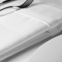 Damask Satin Band Napkins - 100% Cotton