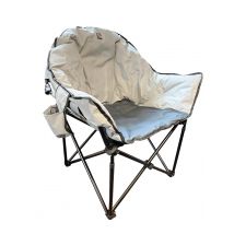 Olympus XL Camping Chair X2 - Grey Colour - The Comfiest Outdoor Chair - Frame Moves Around Your Back - OLPRO