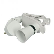 Mercury Clip On Switched Lamp Holder Lampholder UK Plug White 1.8m flex