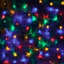 Lyyt-Connect 1.2m 102 Multi-Coloured LED Connectable Outdoor Curtain Lights