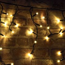 Lyyt-Connect 2m 100 Warm White LED Connectable Outdoor Icicle Lights