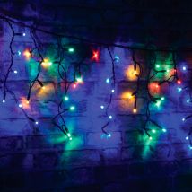 Lyyt-Connect 2m 100 Multi-Coloured LED Connectable Outdoor Icicle Lights