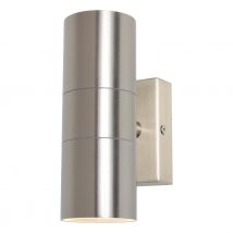 Zink LETO Outdoor Up and Down Wall Light Stainless Steel