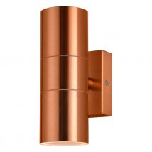 Zink LETO Outdoor Up and Down Wall Light Copper