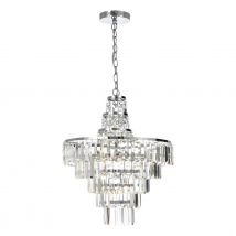 Spa Belle 4-Light Chandelier Crystal Glass and Chrome