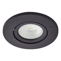 Spa Como LED Tiltable Fire Rated Downlight 5W Dimmable Cool White Satin Black IP65