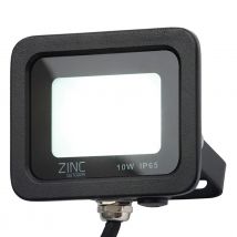 Zink OTLEY LED Slimline Floodlight 10W Daylight 180° Black