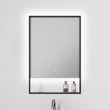 nxt gen Rhodes LED 500x700mm Illuminated Bathroom Mirror with Demist Pad and Shelf