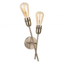 Firstlight Leon 2-Light Wall Light in Antique Brass