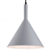Firstlight Everest Modern Style 22cm Pendant Light Grey and White Inner