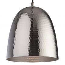 Firstlight Assam Hammered Style 20cm Pendant Light Nickel and Matte Nickel Inner