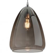 Firstlight Willis Modern Style 18cm Pendant Light in Chrome and Smoked Glass