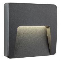 Firstlight Golf Anti-Corrosion Style LED Square Wall and Step Light 3W Cool White Graphite