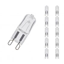 Opus Halogen G9 Capsule Light Bulbs 28W Dimmable Warm White 2700K Clear Energy Saver (10 Pack)