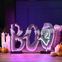 Festive 60cm Halloween Boo Infinity Light