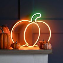 Festive 33cm Lit Neon Flex Pumpkin Light