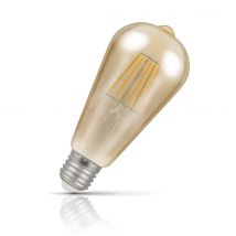 Crompton ST64 LED Light Bulb Dimmable E27 7.5W (50W Eqv) Warm White Vintage