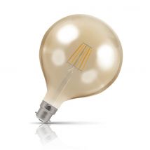 Crompton Globe LED Light Bulb G125 B22 7.5W (60W Eqv) Warm White Vintage