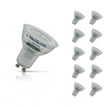 10-Pack Crompton GU10 LED Bulbs 4W (50W Eqv) Dimmable Cool White Clear Halogen Replacement 35°