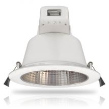 Phoebe LED Downlight 18W Dimmable Plato Tri-Colour CCT 90° White IP54