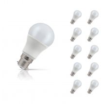 Crompton GLS LED Light Bulb B22 4.5W (40W Eqv) Warm White 10-Pack Opal