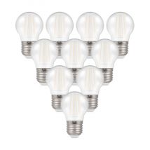 Crompton Golfball LED Light Bulb Festoon E27 4.5W (25W Eqv) White 10-Pack