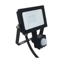 Phoebe LED Floodlight 10W (60W Eqv) Cool White PIR Sensor Atlas-Mini Black IP65