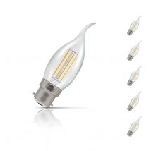 Crompton Candle LED Light Bulb Bent Tip B22 5W (40W Eqv) Warm White 5-Pack