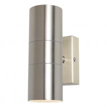Zink LETO Outdoor Up and Down Wall Light Stainless Steel