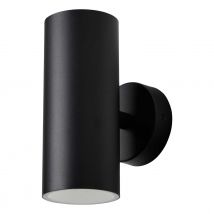 Zink MELO LED Up and Down Wall Light 10W Cool White in Black Outdoor Lights Exterior Front Door