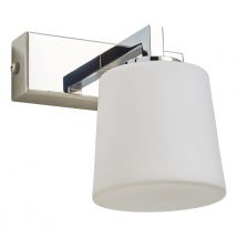 Spa Parga 1-Light Wall Light Opal Glass and Chrome