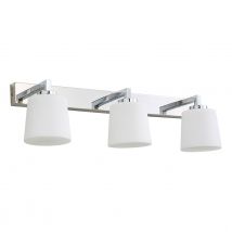 Spa Parga 3-Light Wall Light Opal Glass and Chrome