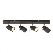 Spa Scorpius 4-Light Flush Light Bar Spotlight Matte Black
