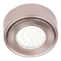 Culina Laghetto LED Round Under Cabinet Light 1.5W Daylight Opal and Satin Nickel