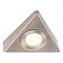 Culina Fonte LED Triangular Under Cabinet Light 1.5W Warm White Opal and Satin Nickel