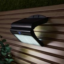Zink Solar BLACKHALL LED With PIR Sensor Wall Light 6W Daylight in Black