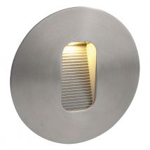 Firstlight LED Round Wall and Step Light 3W Warm White Stainless Steel
