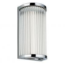 Firstlight Jewel Modern Style LED Shield Wall Light 4W Warm White in Chrome and Clear Glass