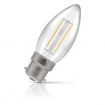 Crompton Candle LED Light Bulb Dimmable B22 2.5W (25W Eqv) Warm White Clear