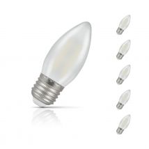 Crompton Candle LED Light Bulb E27 2.5W (25W Eqv) Warm White 5-Pack Pearl