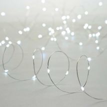 Festive 10m Multifunction Battery Fairy Lights 200 White LEDs