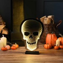 Festive 40cm Halloween Skull Infinity Light