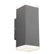 Firstlight Kuga Square LED Anti-Corrosion Up and Down Light 8W Cool White Graphite