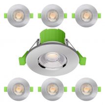 nxt gen NovaLite LED Fire Rated Downlight 6W Dimmable CCT IP65 Chrome (6 Pack)