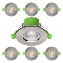 nxt gen NovaLite LED Fire Rated Downlight 6W Dimmable CCT Satin Nickel (6 Pack)